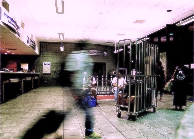 Interior of the Houston Greyhound Bus Station