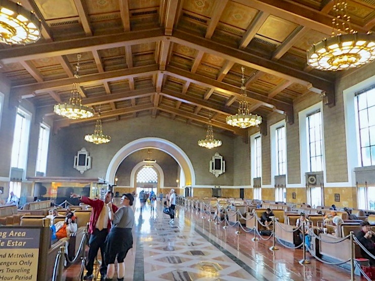 Interior view of Union Station in Los Angeles