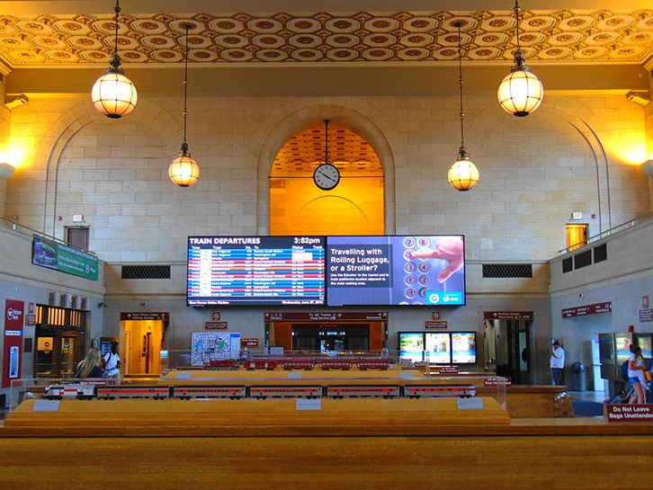 Interior view of Union Station in New Haven