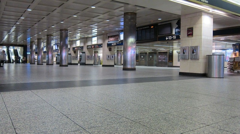 Interior view of Penn Station in New York City
