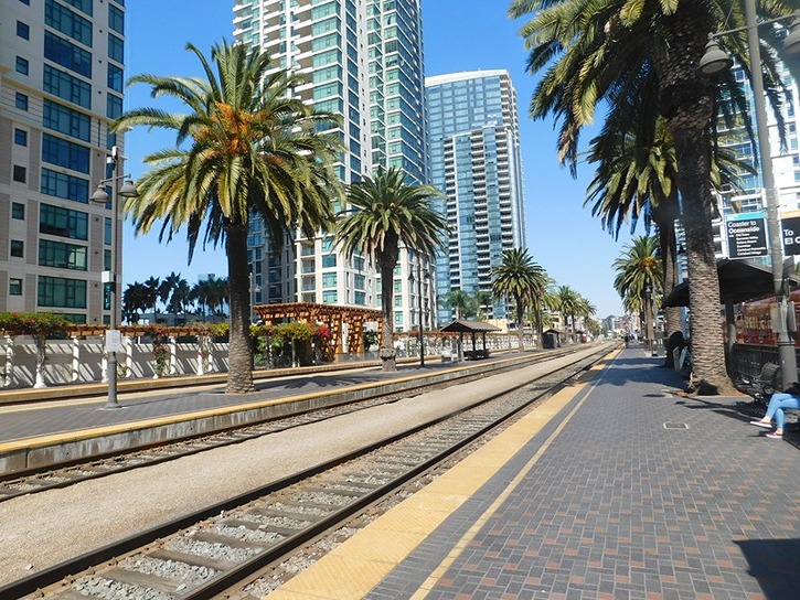 Exterior platform at the Santa Fe Depot in San Diego